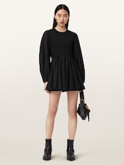 AllSaints Black Chia Dress - Image 7 of 8