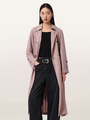 AllSaints Pink Lizie Trench Coat - Image 2 of 8