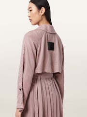 AllSaints Pink Lizie Trench Coat - Image 4 of 8