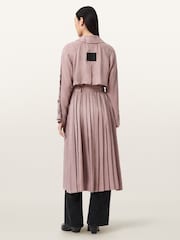 AllSaints Pink Lizie Trench Coat - Image 6 of 8