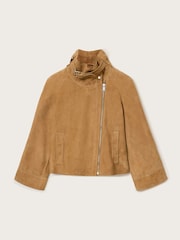AllSaints Brown Rhodes Suede Jacket - Image 6 of 6
