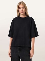 AllSaints Black Esme Amelie T-Shirt - Image 1 of 8