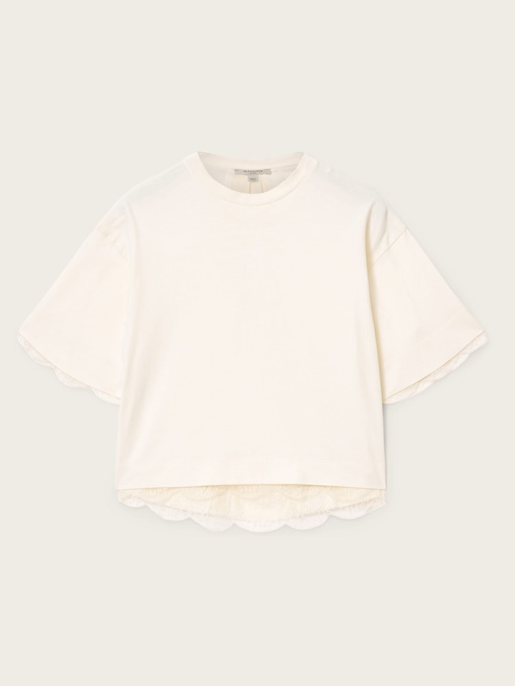 Allsaints חולצת טי בעיטור תחרה, דגם Nia - תמונה 10 מתוך 10