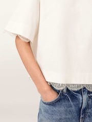 Allsaints חולצת טי בעיטור תחרה, דגם Nia - תמונה 4 מתוך 10