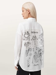 AllSaints White Sparrow Shirt - Image 1 of 6