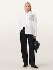 AllSaints White Sparrow Shirt - Image 3 of 6