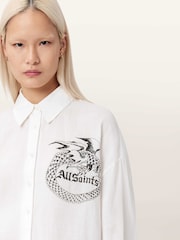 AllSaints White Sparrow Shirt - Image 5 of 6