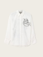 AllSaints White Sparrow Shirt - Image 6 of 6