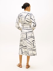 Tommy Hilfiger White Relaxed Wrap Midi Dress - Image 3 of 5