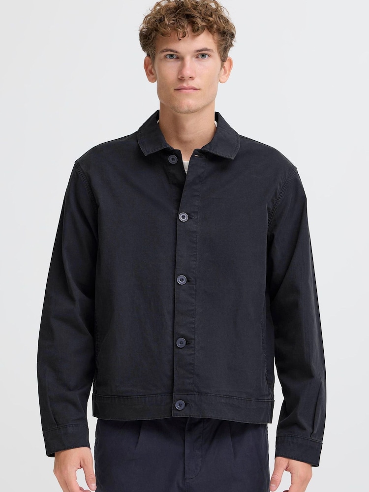 Casual Friday Blue Buchan Twill Shacket - Image 1 of 8