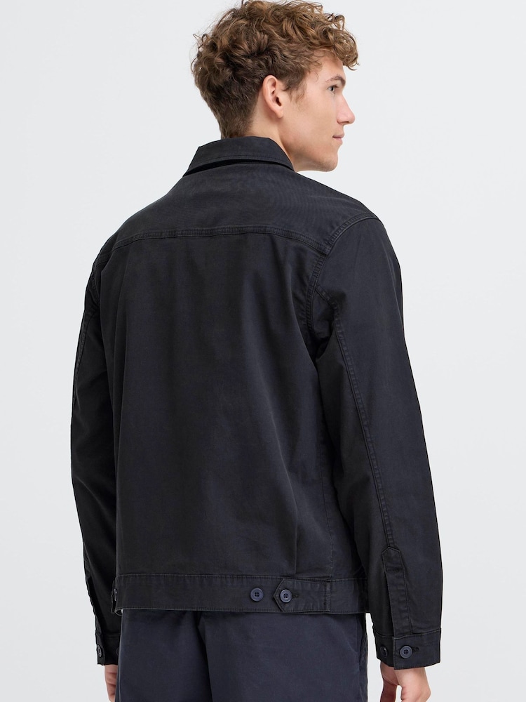 Casual Friday Blue Buchan Twill Shacket - Image 2 of 8