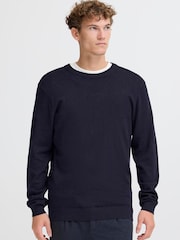 Casual Friday Blue CFBells Long Sleeve Crew Neck Jumper - Image 1 of 4