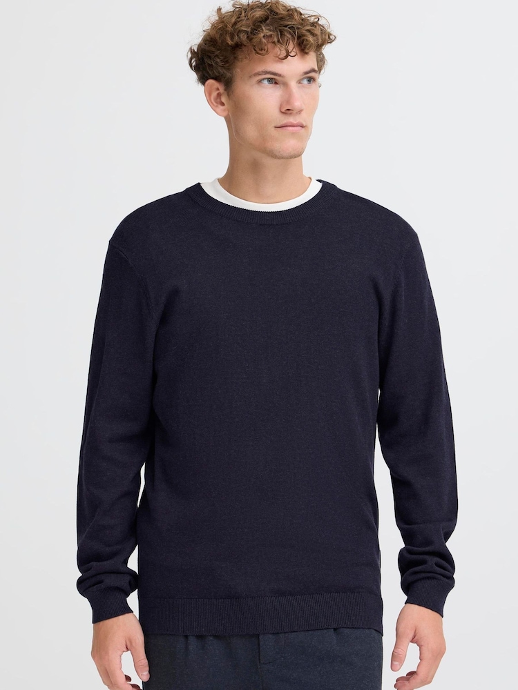 Casual Friday Blue CFBells Long Sleeve Crew Neck Jumper - Image 1 of 4