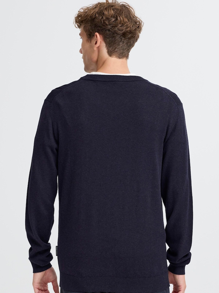 Casual Friday Blue CFBells Long Sleeve Crew Neck Jumper - Image 2 of 4