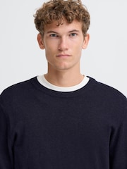 Casual Friday Blue CFBells Long Sleeve Crew Neck Jumper - Image 3 of 4