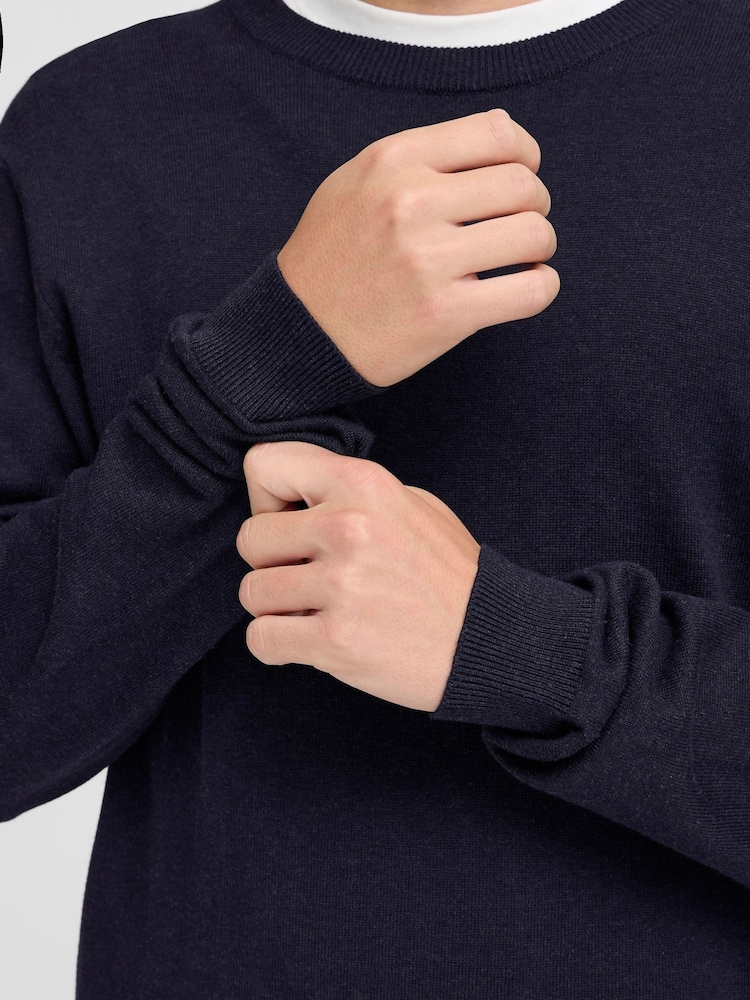 Casual Friday Blue CFBells Long Sleeve Crew Neck Jumper - Image 4 of 4