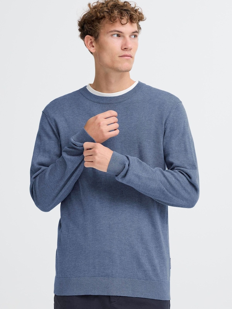 Casual Friday Blue CFBells Long Sleeve Crew Neck Jumper - Image 1 of 5