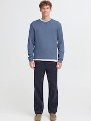 Casual Friday Blue CFBells Long Sleeve Crew Neck Jumper - Image 3 of 5