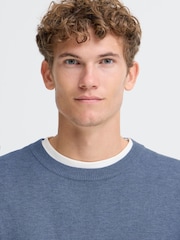 Casual Friday Blue CFBells Long Sleeve Crew Neck Jumper - Image 4 of 5