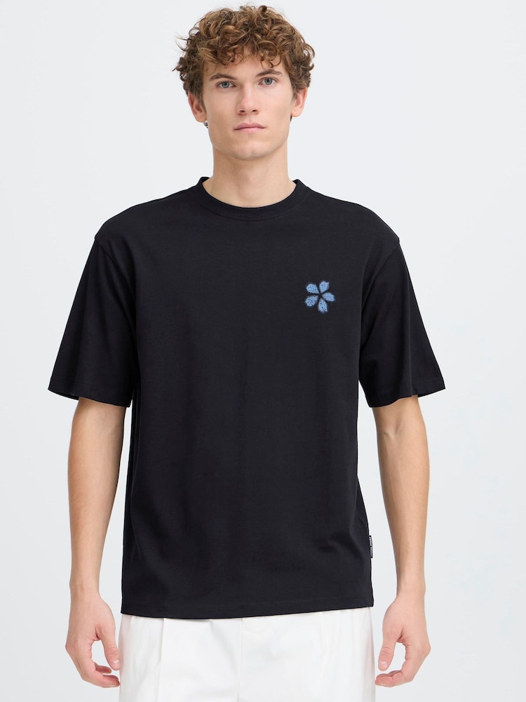 Casual Friday Blue Arlan Relaxed Logo T-Shirt - Image 1 of 8 Casual Friday Blue Arlan Relaxed Logo T-Shirt - Image 1 of 8