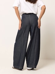 PixieGirl Dark Blue Seam Front Balloon Jeans - Image 3 of 5