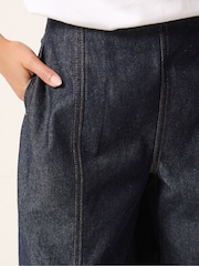 PixieGirl Dark Blue Seam Front Balloon Jeans - Image 4 of 5
