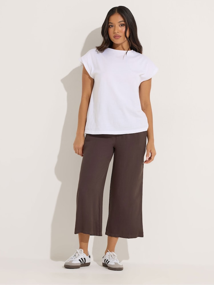 PixieGirl Petite Acid Wash Wide Leg Cropped Trousers - Bild 2 von 6