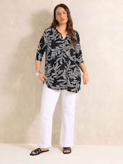 Evans Black 3/4 Sleeve Jersey Shirt - Image 2 of 5