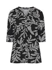 Evans Black 3/4 Sleeve Jersey Shirt - Image 5 of 5