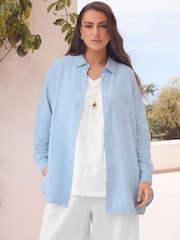 Evans Blue Premium Linen Shirt - Image 4 of 6