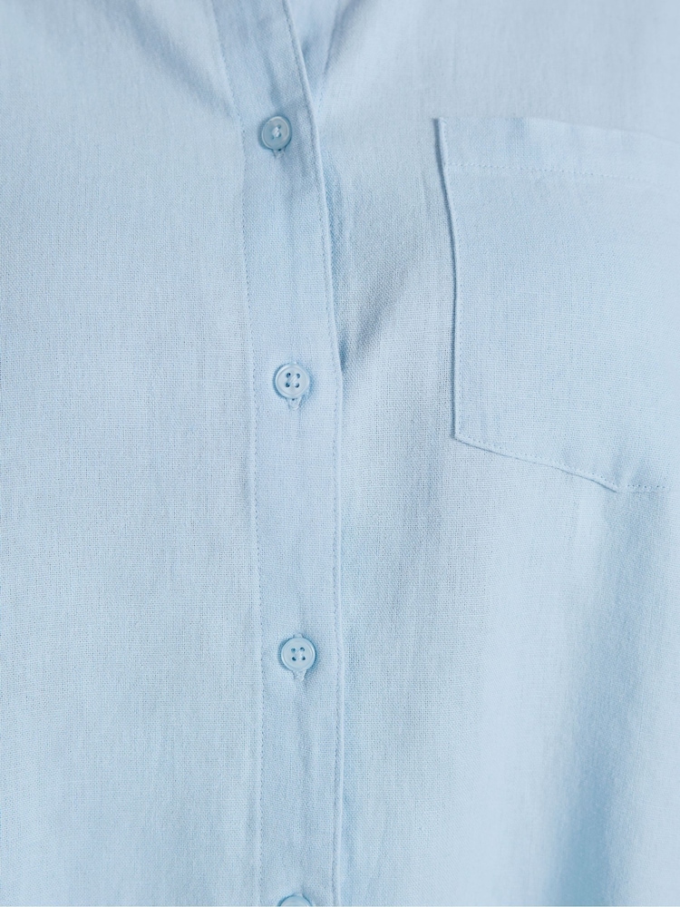 Evans Blue Premium Linen Shirt - Image 6 of 6 Evans Blue Premium Linen Shirt - Image 6 of 6