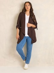 Evans Brown Airflow Waterfall Jacket - Image 2 of 5