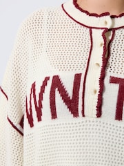 Yours Curve White Limited Downtown Sport Jumper - Image 4 of 5
