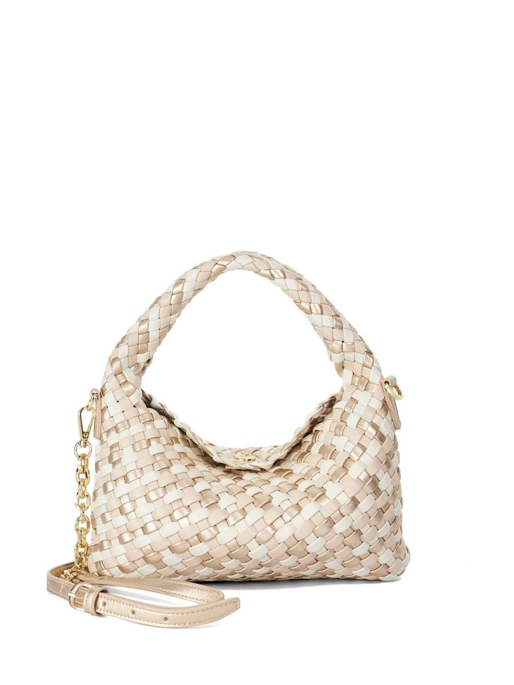 Natur - Dune London Dinkydeliberate kleine Slouch-Tasche aus gewebtem Material - Bild 1 von 4