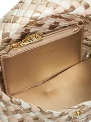 Natur - Dune London Dinkydeliberate kleine Slouch-Tasche aus gewebtem Material - Bild 3 von 4