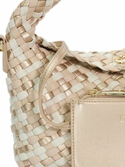 Natur - Dune London Dinkydeliberate kleine Slouch-Tasche aus gewebtem Material - Bild 4 von 4