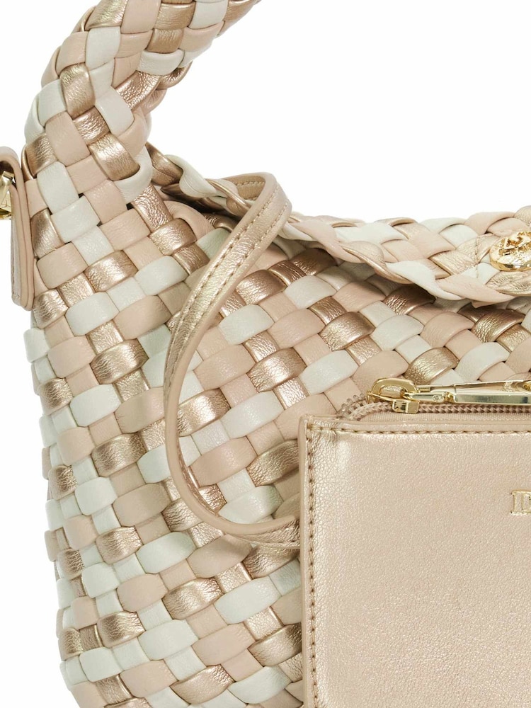 Natur - Dune London Dinkydeliberate kleine Slouch-Tasche aus gewebtem Material - Bild 4 von 4