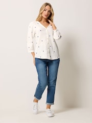 M&Co White Long Sleeve Embroidered Shirt - Image 2 of 5