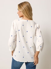 M&Co White Long Sleeve Embroidered Shirt - Image 3 of 5