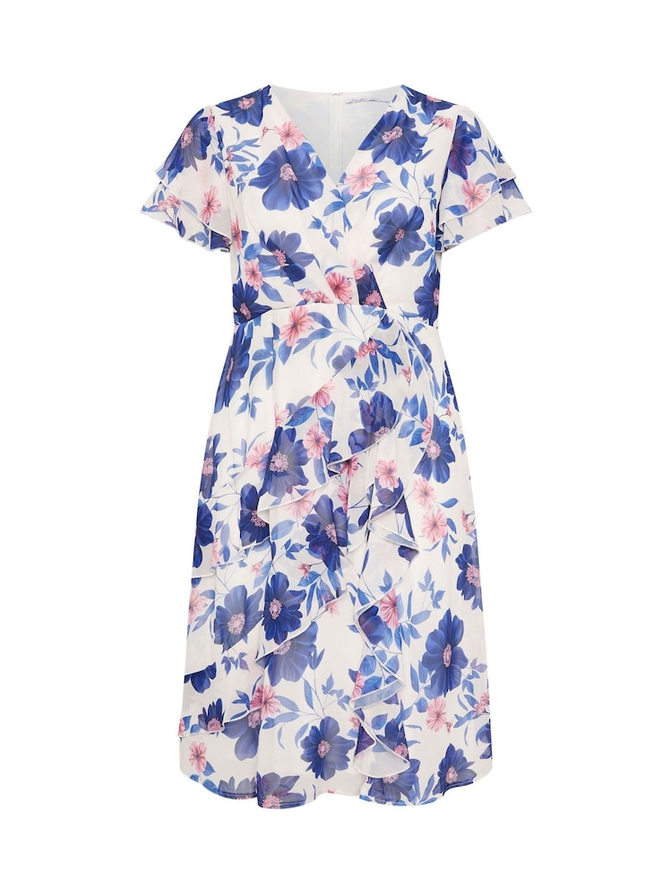 فستان ماكسي زهور بكشكشة مقاس كبير من Yours - Image 5 of 5