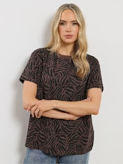 Long Tall Sally Brown Oversized T-Shirt - Image 1 of 5