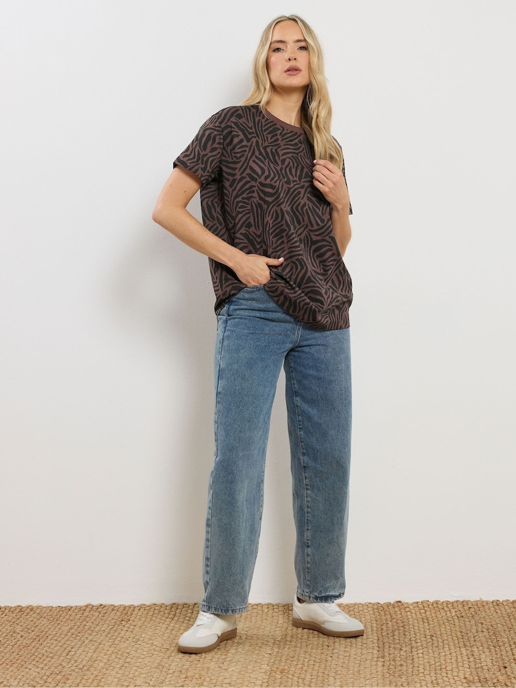 Long Tall Sally Brown Oversized T-Shirt - Image 2 of 5