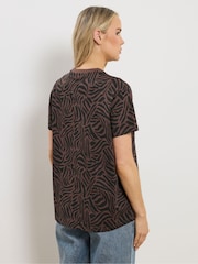 Long Tall Sally Brown Oversized T-Shirt - Image 3 of 5