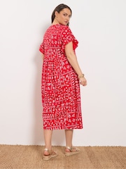 Yours Curve Mixed Shell Midi Dress - Bild 2 von 5