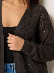 M&Co Brown Petite Maxi Length Cardigan - Image 4 of 5