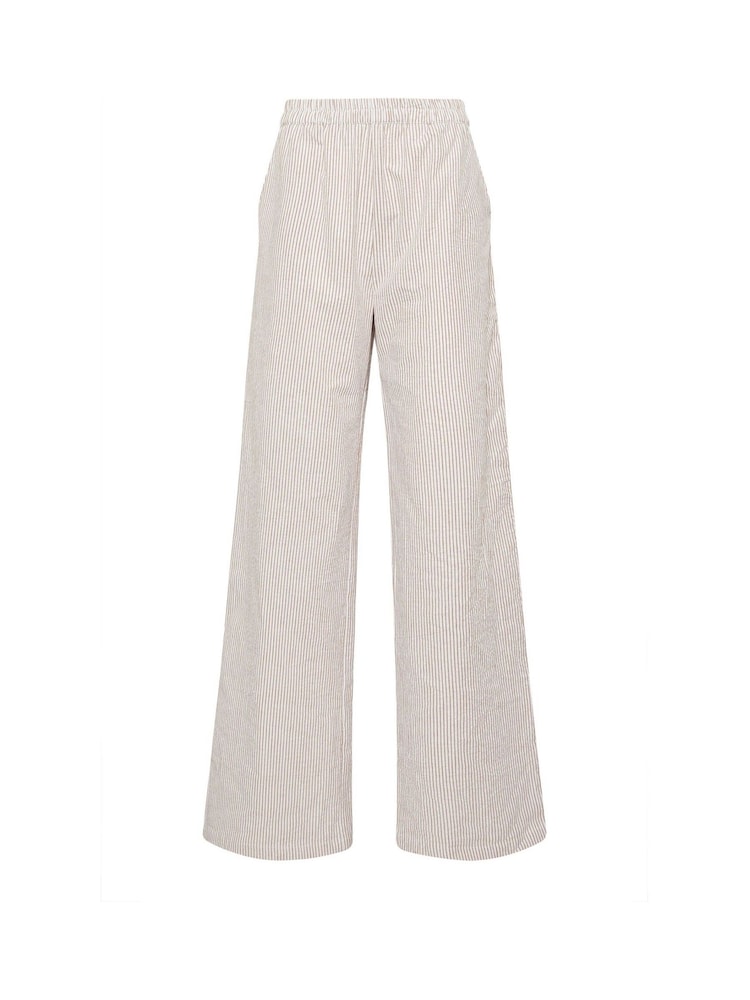 Long Tall Sally Natural Stripe Wide Leg Trousers - Image 5 of 5