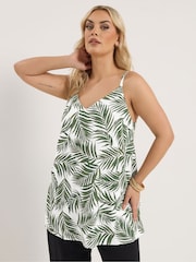 أخضر - Yours Curve Vest Cami With Linen - Image 1 of 5