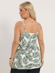 أخضر - Yours Curve Vest Cami With Linen - Image 3 of 5