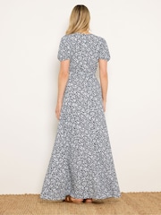 Long Tall Sally Blue Ditsy Wrap Maxi Dress - Image 3 of 5