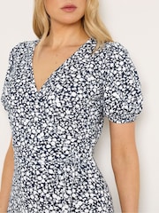 Long Tall Sally Blue Ditsy Wrap Maxi Dress - Image 4 of 5